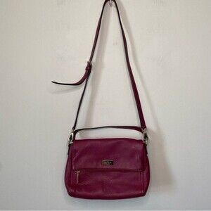 Kate Spade Highland Place Mini Maria Leather Crossbody Plum Burgundy